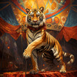 Tiger in a circus.