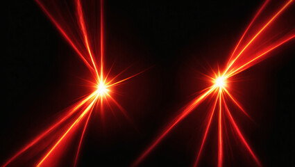 Overlay, flare light transition, effects sunlight, lens flare, light leaks. High-quality stock image of warm sun rays light effects, overlays or Crimson Red flare isolated on black background for desi