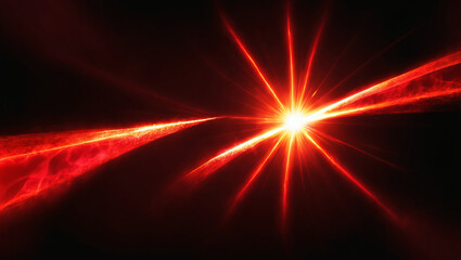 Overlay, flare light transition, effects sunlight, lens flare, light leaks. High-quality stock image of warm sun rays light effects, overlays or Crimson Red flare isolated on black background for desi