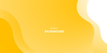 Yellow And White Vector Curve Modern Background With Space For Text And Message. Concept Design