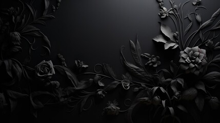 matte / black interrior, wallpaper, copy space, 16:9