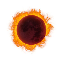 Wall Mural - Total solar eclipse with fog