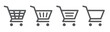 Shopping cart icon set. Cart. Shopping basket symbol. Outline style. Editable stroke. Vector illustration