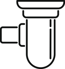 Canvas Print - Cleaning pipe icon outline vector. Fix washing machine. Plumbing service