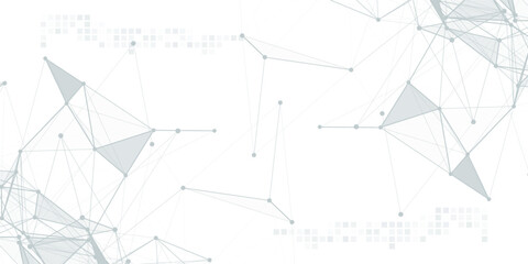 Digital technology futuristic internet network speed connection white background, cyber nano information, abstract communication, innovation future tech data, Ai big data line dot illustration vector