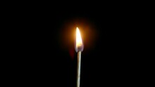 A Burning Matchstick On A Dark Background Is A Symbol Of A Lifetime, It Is Bright But Not For A Long Time.