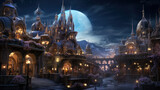 Fototapeta Nowy Jork - Enchanted Winter Bazaar: Spectacular Snow Globe Vendors and Fantastical Goods