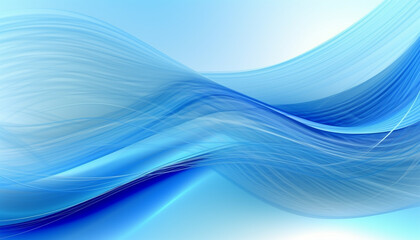 Poster - Vibrant blue wave pattern, a modern abstract computer graphic design generated by AI