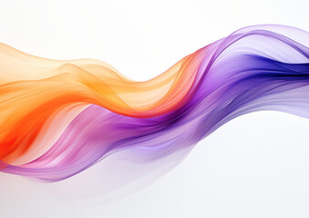 Poster - Elegant wavy formations of ribbons in a surreal 3D, Blue and purple gradient background, Colorful abstract. Iridescent Harmony: Abstract Wavy Multi-Colored. Website template concept