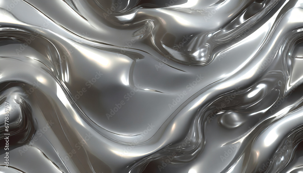 abstract 3d background with flowing liquid metal texture seamless ...