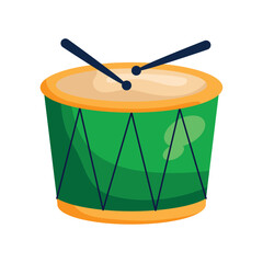 Sticker - drum and drumsticks