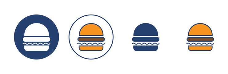 Wall Mural - Burger icon vector. burger sign and symbol. hamburger