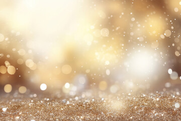 Wall Mural - golden defocused glitter sparkling background