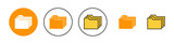 Fototapeta  - Folder icon set for web and mobile app. folder sign and symbol