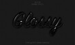 © furan - VECTOR royal glossy editable text effect - embossed black
