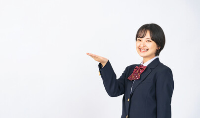 Aufkleber - 案内する制服を着た女子学生