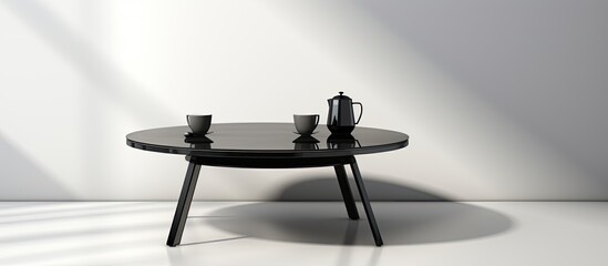 in the modern interior room a ai steel table stands elegantly against a white background its creativ