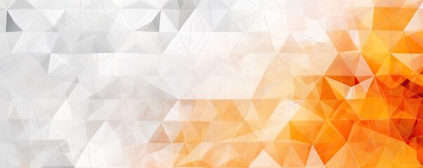 Poster - Abstract Geometric Triangle orange white Background