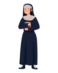 Poster - catholic sister with bibble