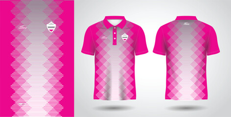 pink sublimation polo sport jersey design