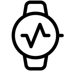 Wall Mural - smartwatch heart rate icon