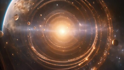 lost vastness space, witness intricate connections between planets their impact each other. with eve
