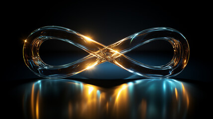 Wall Mural - glowing infinity symbol isolated sign on the background