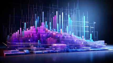 Stock market or forex trading graph and candlestick chart suitable for financial investment concept. Economy trends background for business idea and all art work design. Abstract finance background.