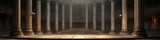 Fototapeta  - Background podium column 3d roman luxury greek white ancient display product classic. Podium platform background column pillar stage minimal stand beauty design greece render scene plant cosmetic rome