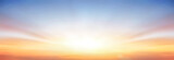 Fototapeta Zachód słońca - The morning sky looks like a bright golden and blue-purple sky