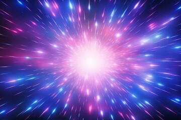Wall Mural - Shining Stars Background with Light Rays, Abstract light background with bokeh
