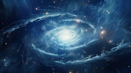 Wall Mural - spiral galaxy, interstellar scenery, galaxies, planets, space, futuristic world, space world, starsc