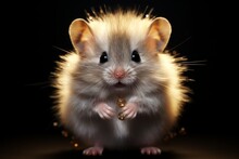 An Expressive Dwarf Hamster With A Whimsical Look On Its Face. Generative AI