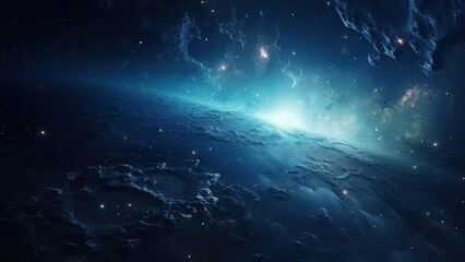 Wall Mural - spiral galaxy, interstellar scenery, galaxies, planets, space, futuristic world, space world, starsc