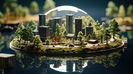 Poster - Abstract world globe. The concept of a global planet in finance, education and economics
