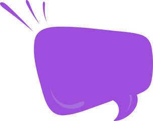 Purple Speech bubble, speech balloon,