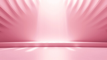 Poster - pink stage on empty space background abstract in luxury studio room generative ai.