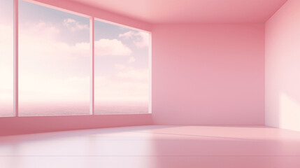 Poster - pink stage on empty space background abstract in luxury studio room wall art for pedestal winner. ge
