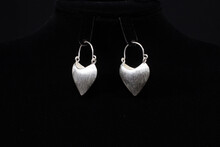 Hmong Silver Jewelry On Black Background, Handmade Silver Accessories