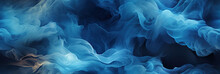 Seamless Pattern With Texture Of Blue Smoke Fog Smog On A Black Background