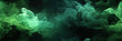 seamless pattern with texture of green smoke fog mist smog on black background