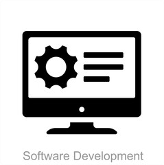 software development and developer icon concept