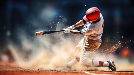 baseball player in action on the baseball field. sport concept.