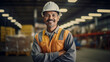 © Adolfo Perez Design - Defenders of the Depot: Men in Hardhats Protecting Warehouse Assets, Generative AI