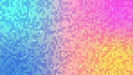 Wall Mural - Colorful blurred dots blink and move irregularly on a 4K multi-colored loop background.