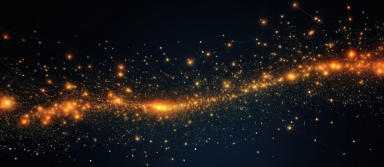 Wall Mural - digital rendering of abstract space background with dynamic particles representing big data visualiz
