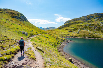 Wall Mural - Pyrenees mountain. Lake Ayous Bersau, France	