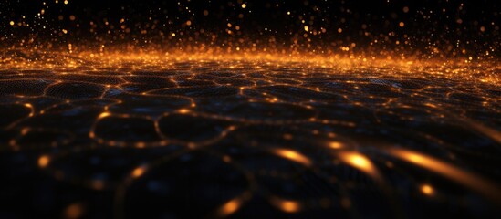 Wall Mural - digital rendering of abstract space background with dynamic particles representing big data visualiz