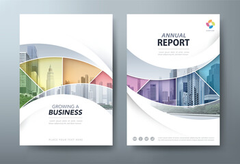 Annual report brochure flyer design template vector, Leaflet, presentation book cover templates, layout in A4 size
