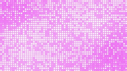 Wall Mural -  Pink textured loop background with blinking square neon dots randomly.